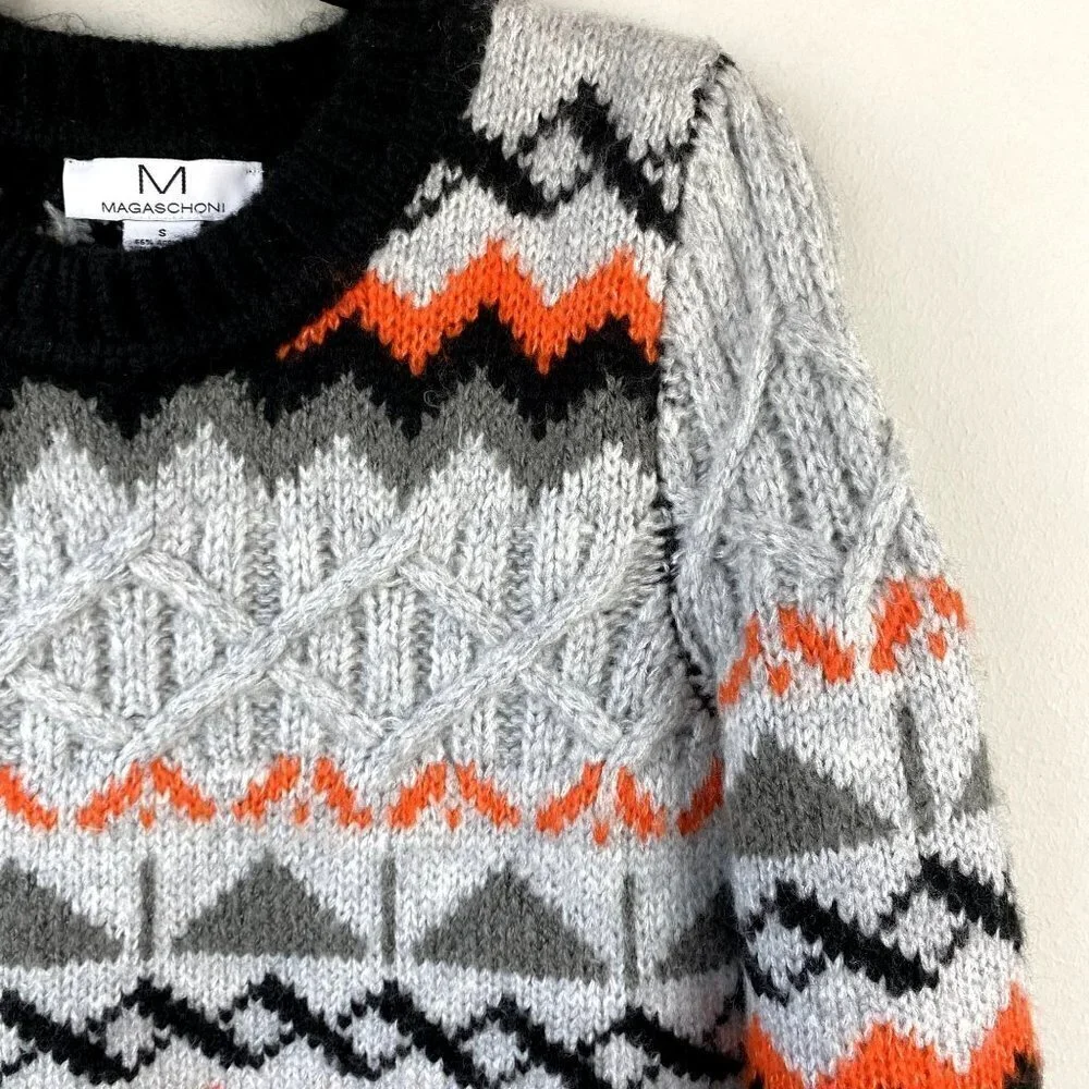 M Magaschoni Chunky Geometric Sweater S